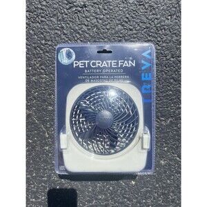 Treva 5-Inch Pet Crate Fan for Cooling Dogs and Other Pets. 2 Cooling Speeds